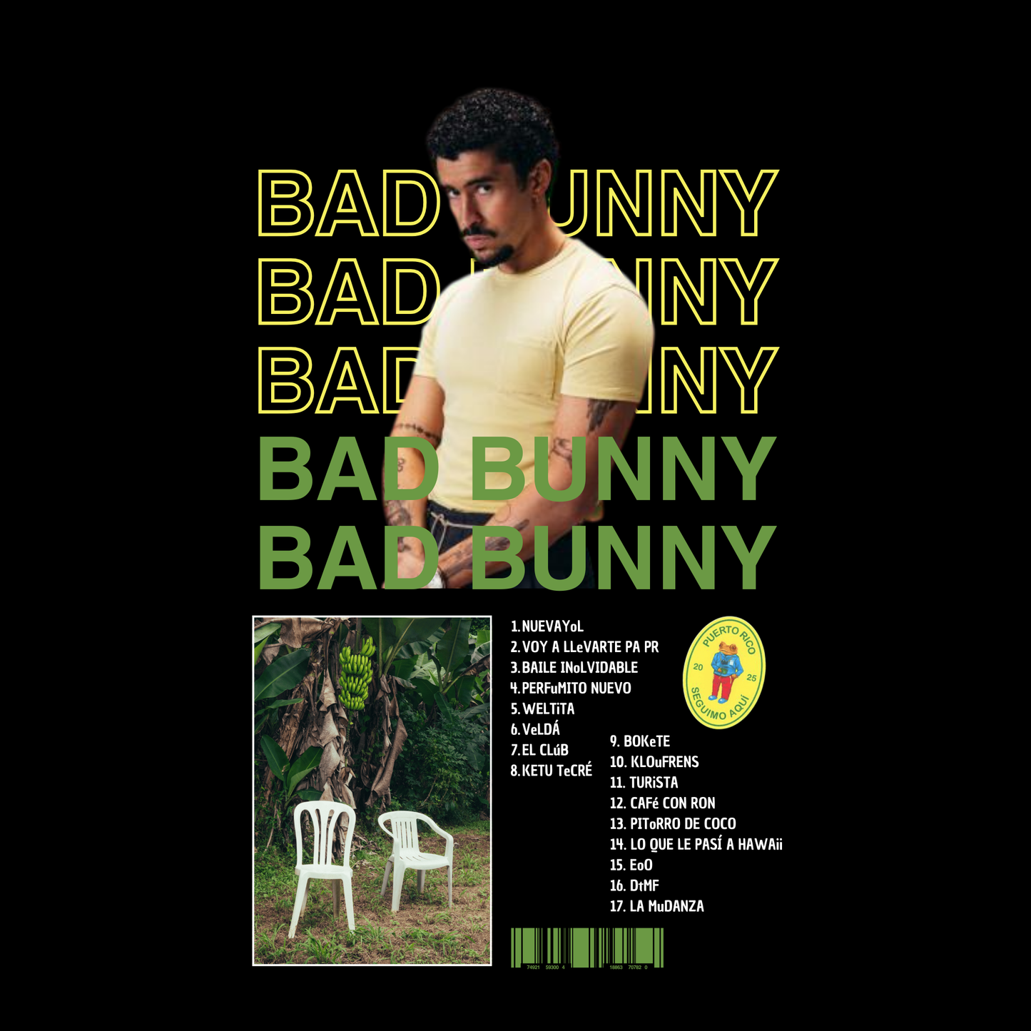 Camiseta Bad Bunny DtMF