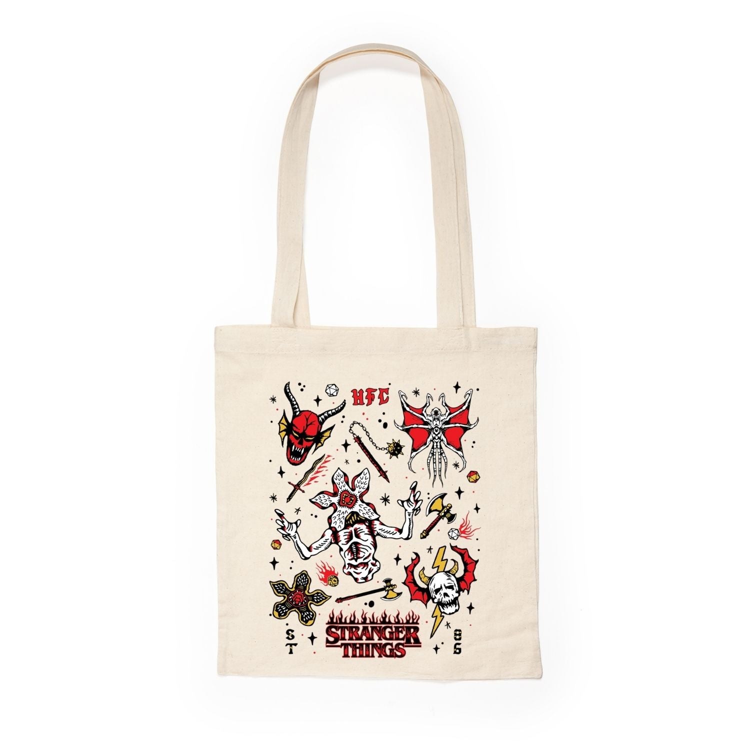 Tote Bag Stranger Things (Hellfire Natural)