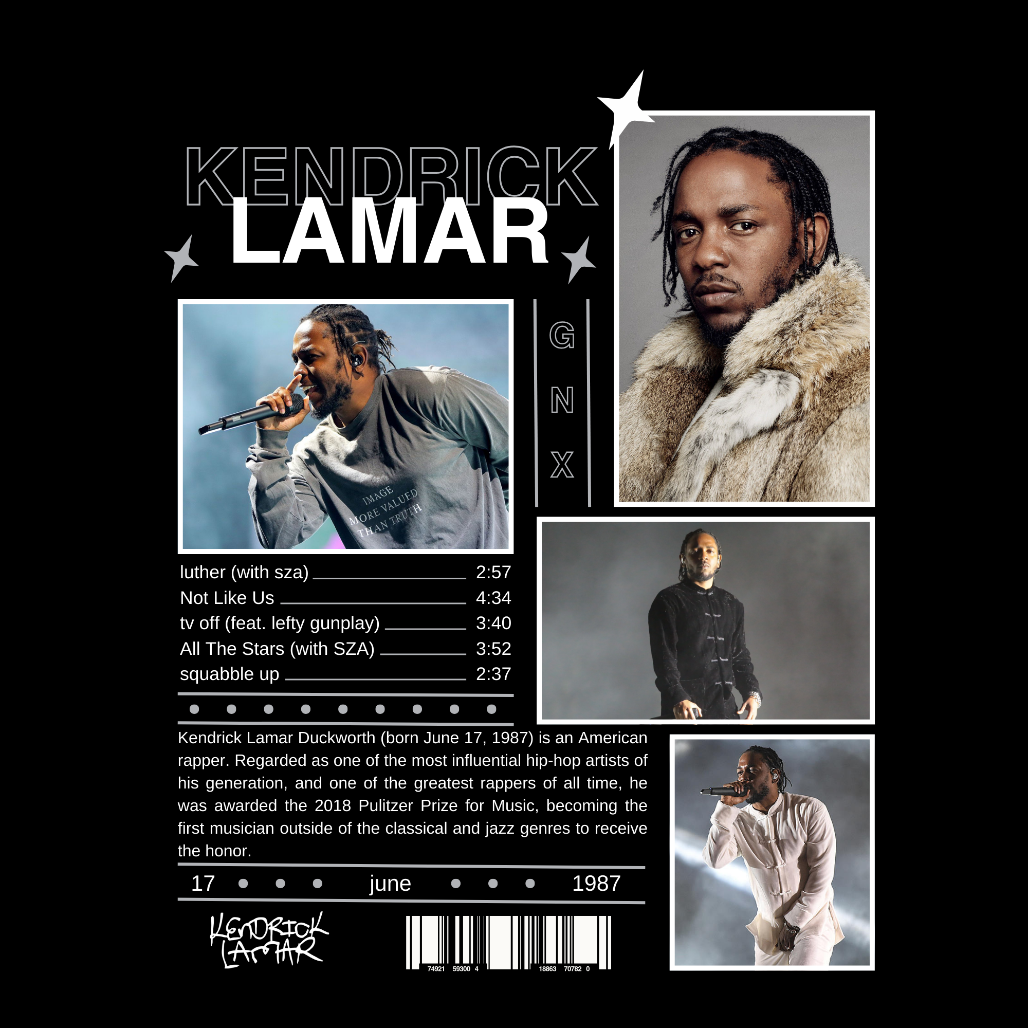 Camiseta Kendrick Lamar