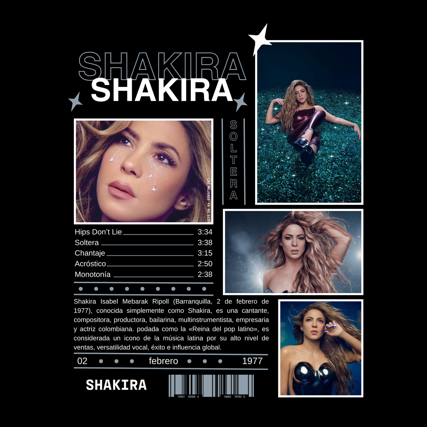 Camiseta Shakira