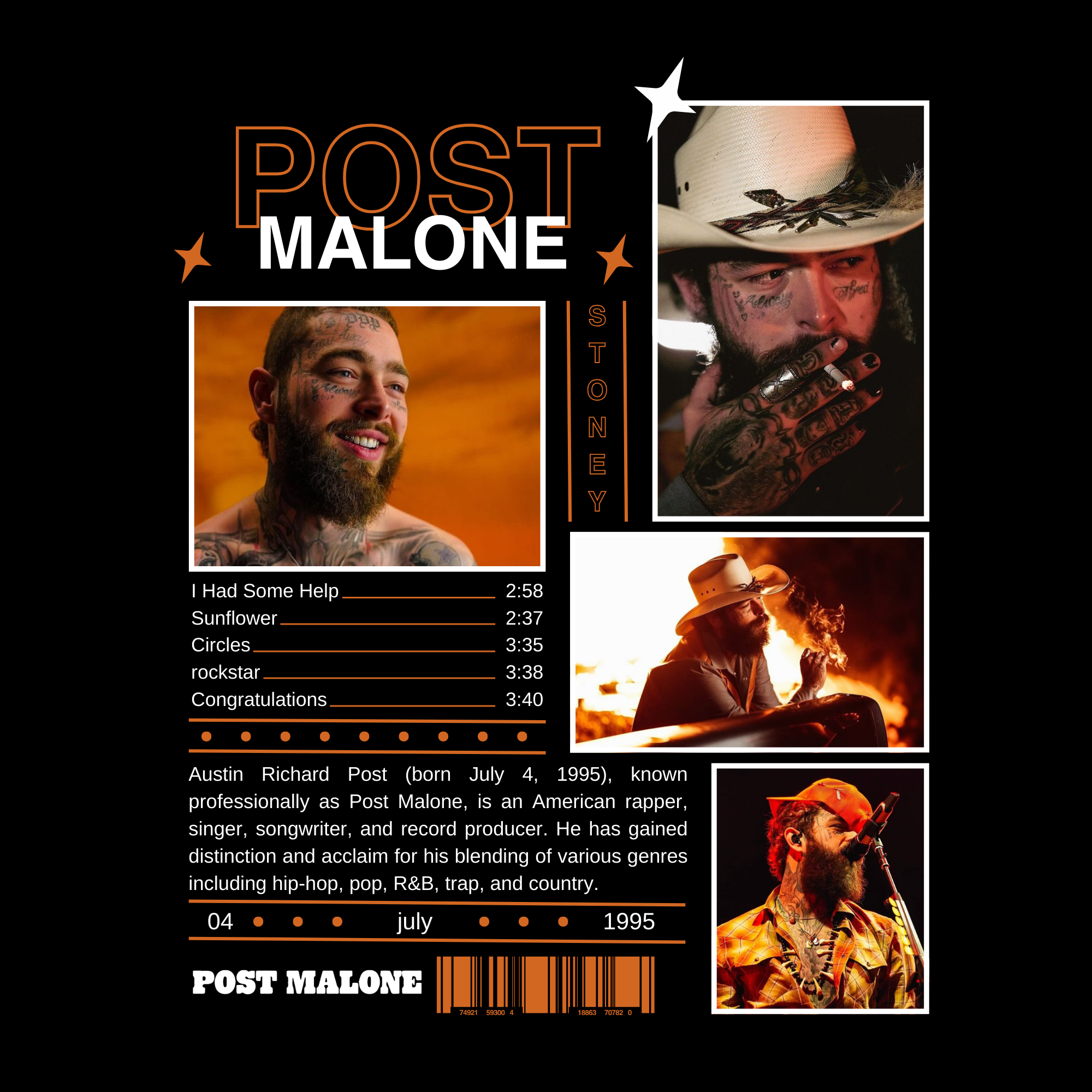Camiseta Post Malone