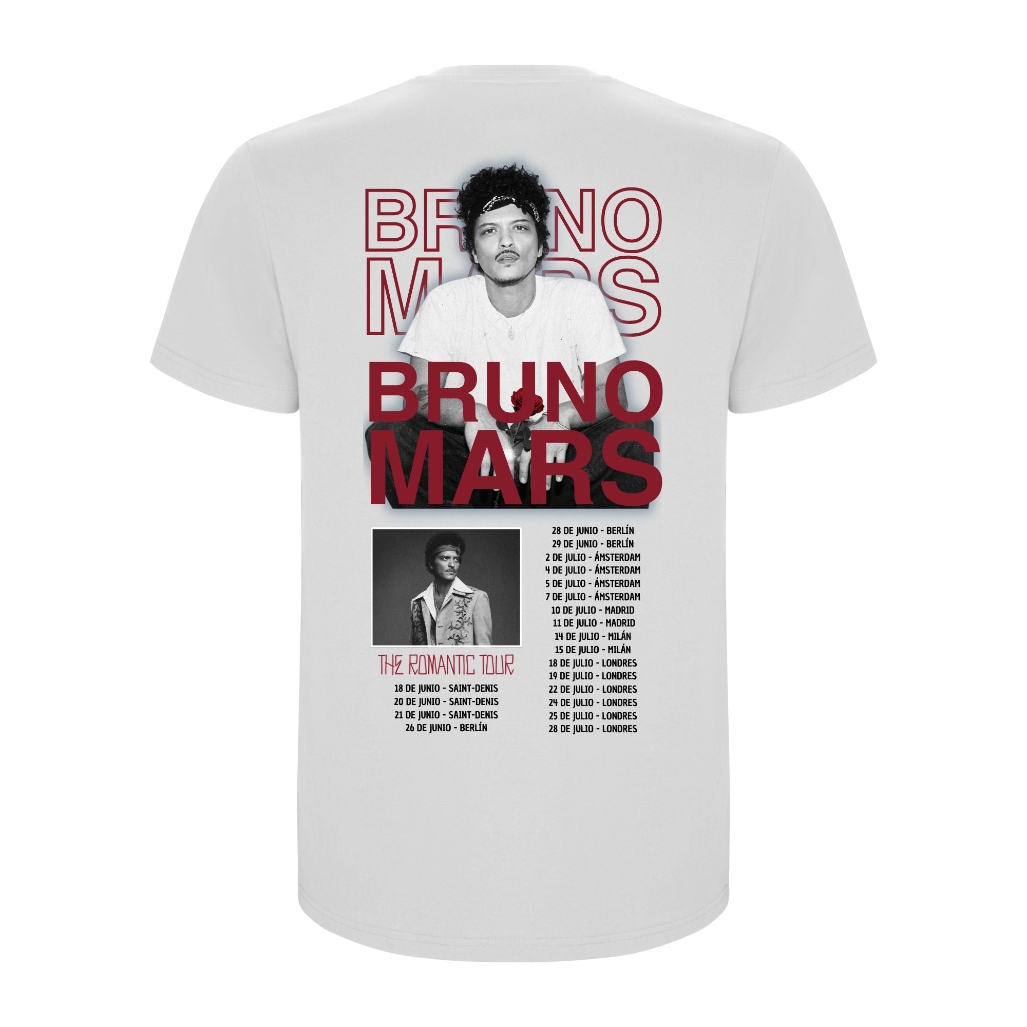 Camiseta Bruno Mars (Tour / Blanca)