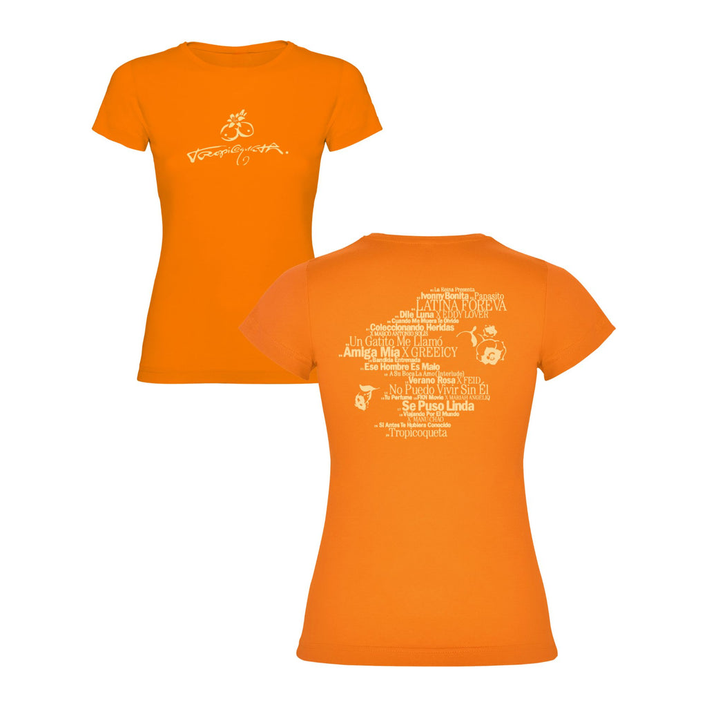 PREVENTA - Camiseta Karol G Naranja Mujer (Tracklist)