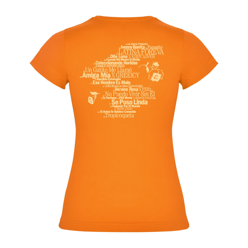 PREVENTA - Camiseta Karol G Naranja Mujer (Tracklist)