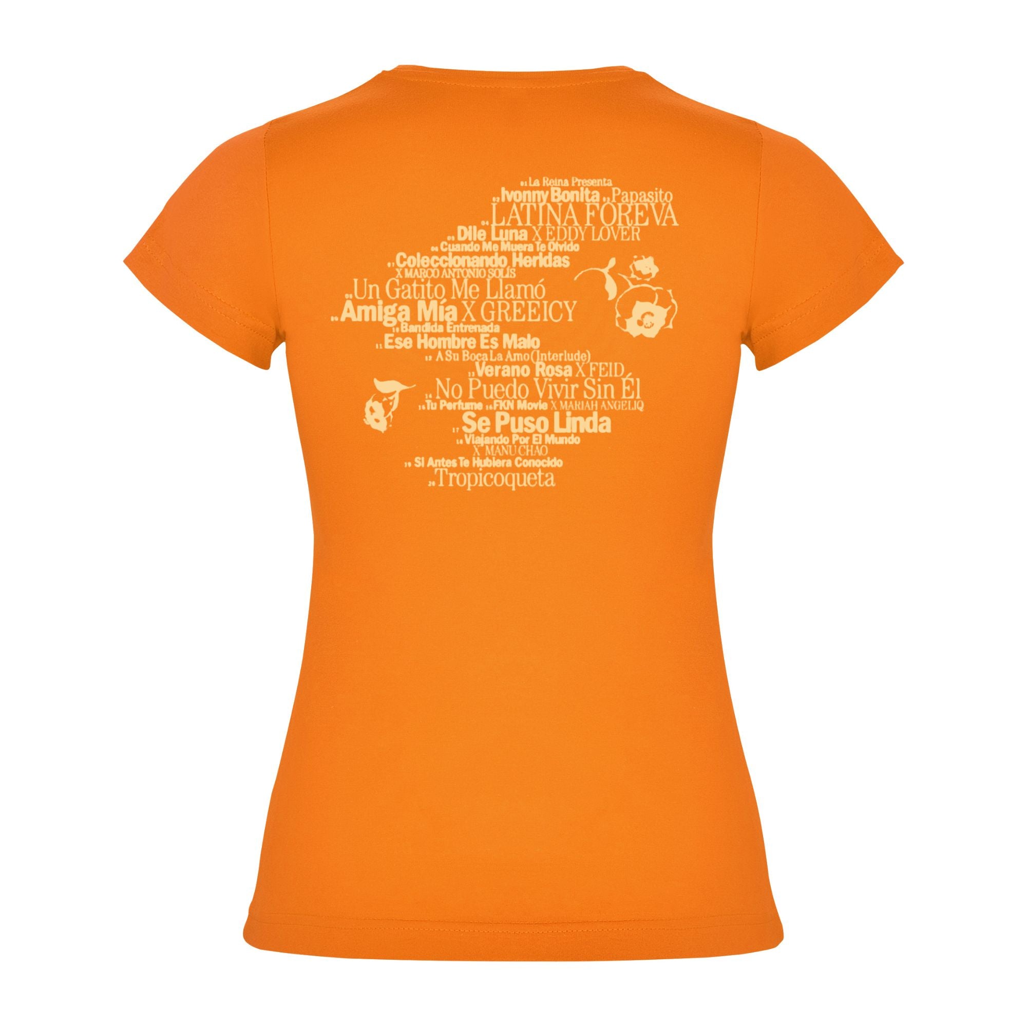 PREVENTA - Camiseta Karol G Naranja Mujer (Tracklist)