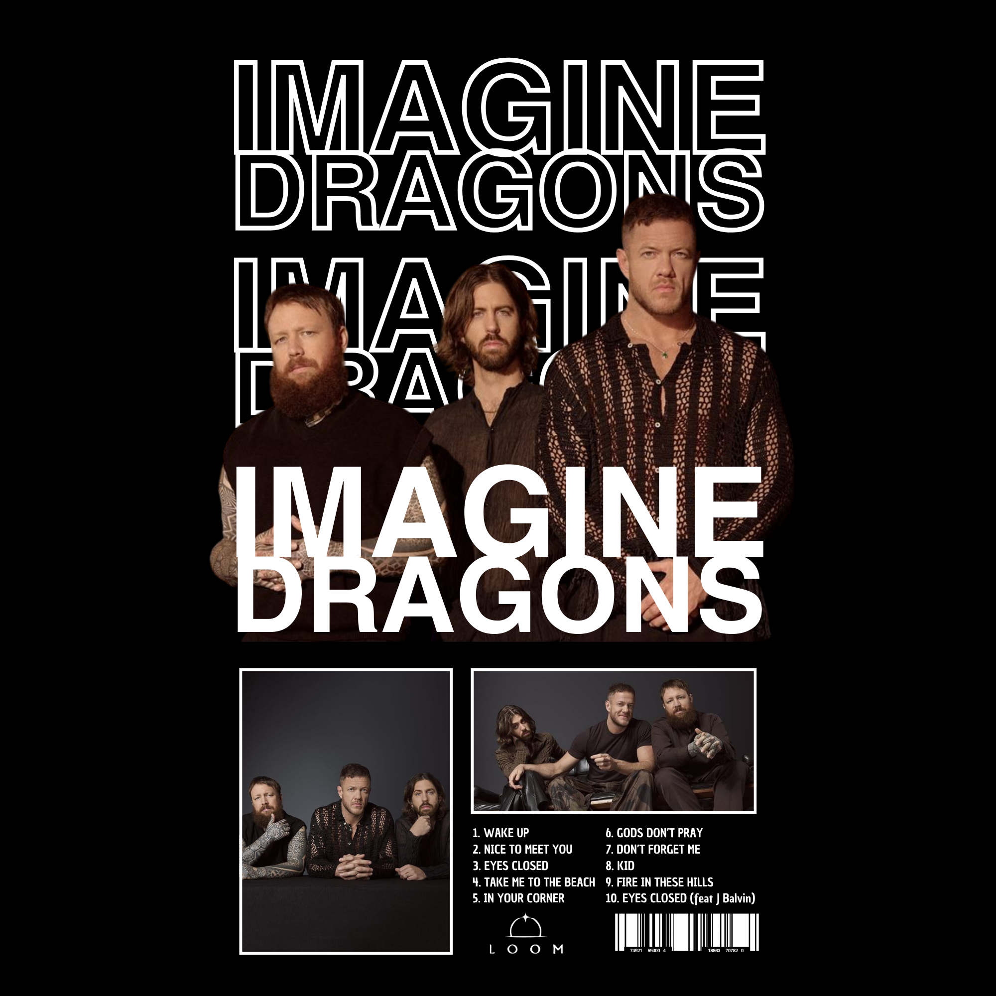 Camiseta Imagine Dragons (Loom)
